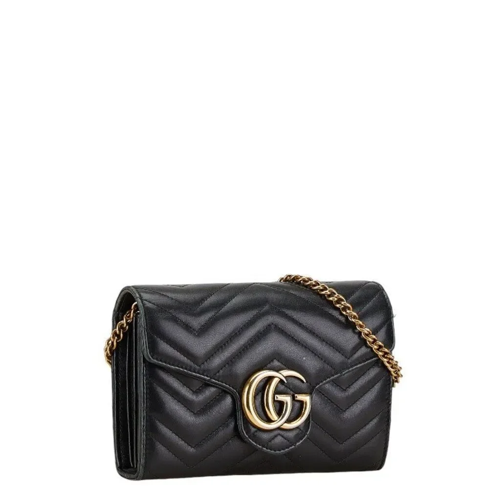 Gucci GG Marmont Chain Shoulder Wallet